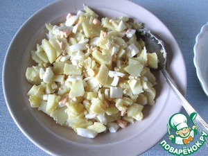 Винегрет из картофеля и фаршированного перца