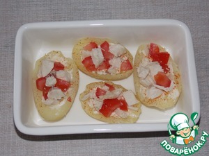 Вкусный фаршированный картофель с плавленым сыром