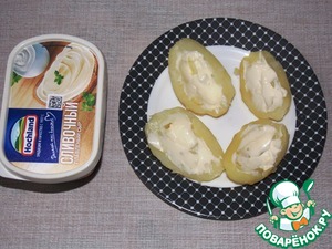 Вкусный фаршированный картофель с плавленым сыром