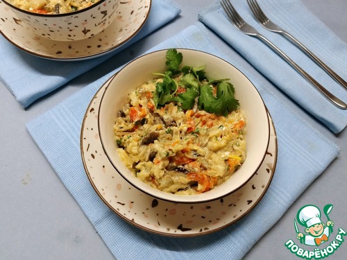 Закуска из баклажанов с грибами