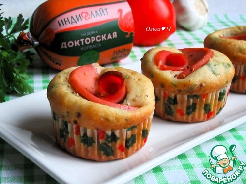 Закусочные кексы "Розовые лепестки" Закусочные кексы "Розовые лепестки"