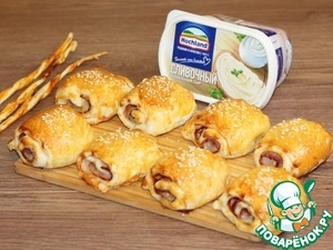 Закусочные слойки с копчено-вареным беконом