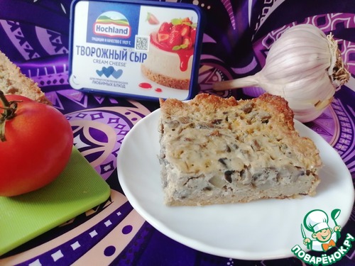 Заливной пирог с грибами