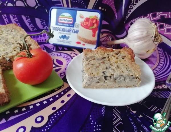 Заливной пирог с грибами