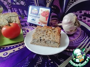 Заливной пирог с грибами