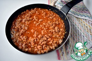 Запеченная полента с мясным соусом Запеченная полента с мясным соусом