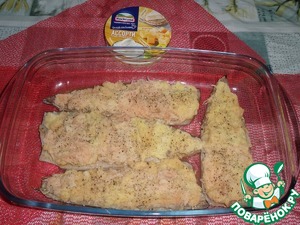 Запеченная скумбрия с овощами и сыром