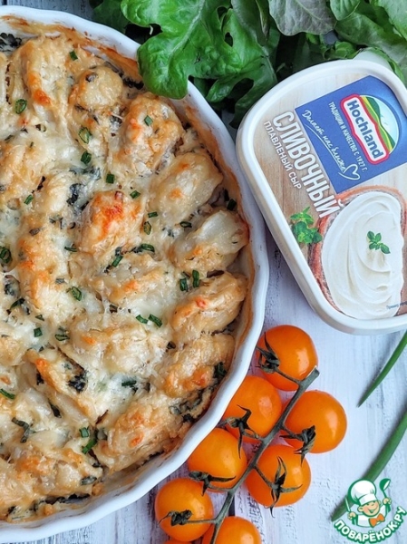 Запеченные пельмени в сырно-сметанном соусе Запеченные пельмени в сырно-сметанном соусе