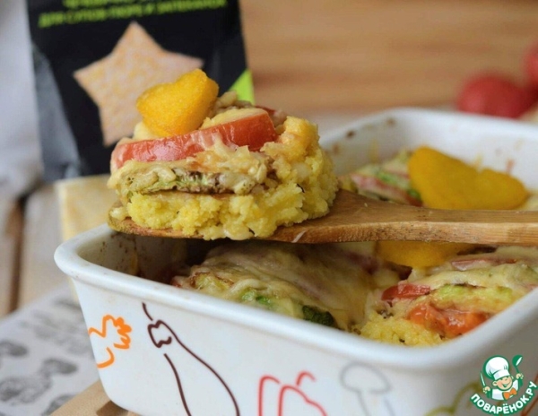 Запеканка из поленты с цуккини Запеканка из поленты с цуккини