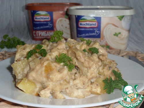 Запеканка с овощами и курицей Запеканка с овощами и курицей