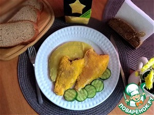 Жареная камбала в хрустящей панировке