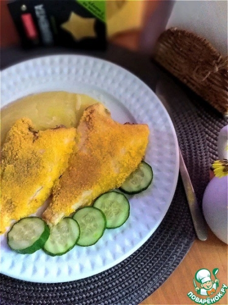 Жареная камбала в хрустящей панировке