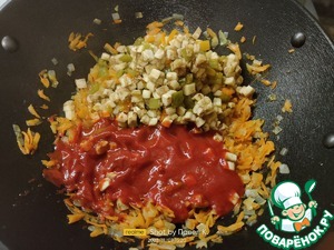 Жареная капуста с баклажанами и перцем Жареная капуста с баклажанами и перцем