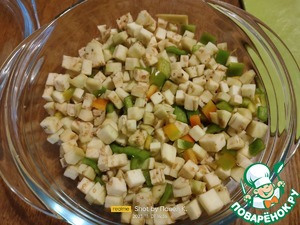 Жареная капуста с баклажанами и перцем Жареная капуста с баклажанами и перцем