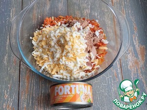 Пирог с тунцом и яйцом "Новогодний"