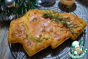 Заливной пирог с тунцом и жареным луком