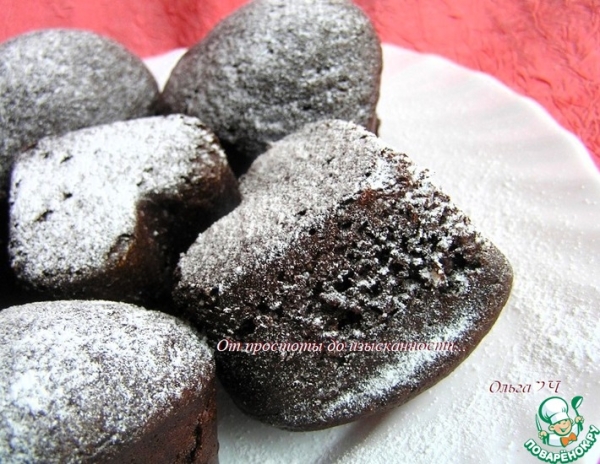 Шоколадно-клубничные кофейные кексы или Торт Шоколадно-клубничные кофейные кексы или Торт