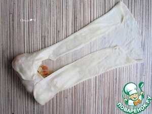 Разборный пирог-ёлочка "Тунец и капуста"