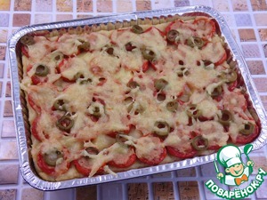 Картофельный пирог с фаршированными тунцом черри Картофельный пирог с фаршированными тунцом черри