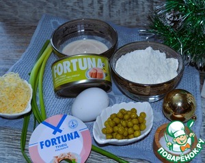 Сырные кексы с тунцом и горошком