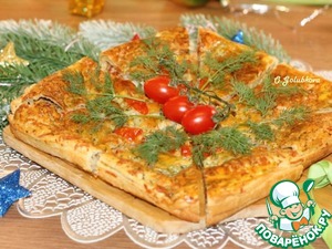 Овощной пирог с консервированным тунцом