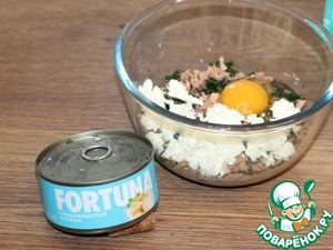 Блинные корзиночки с начинкой из тунца