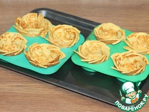 Блинные корзиночки с начинкой из тунца