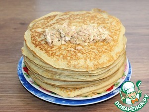 Блинный пирог с тунцом