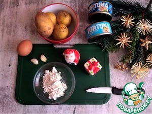 Большой запечённый "драник" с начинкой