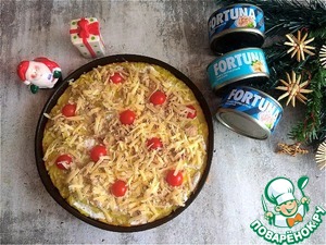 Большой запечённый "драник" с начинкой