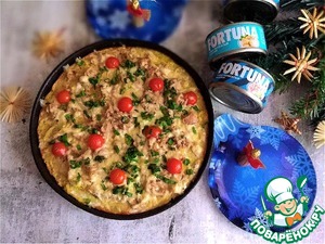 Большой запечённый "драник" с начинкой