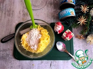 Большой запечённый "драник" с начинкой