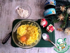 Большой запечённый "драник" с начинкой