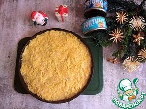 Большой запечённый "драник" с начинкой