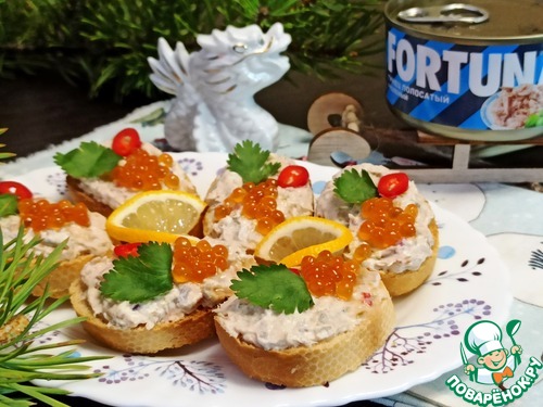 Бутерброды "Праздничные" с пикантным рыбным паштетом