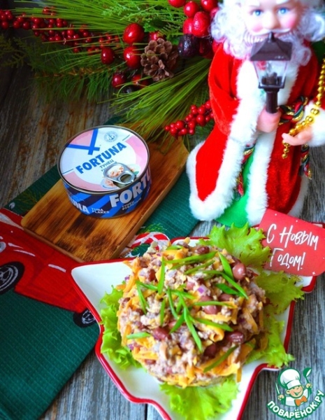 Фасолевый салат с тунцом "5 Минут"