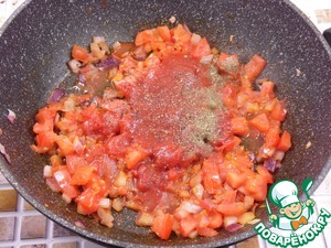 Горячая закуска из тунца с томатами Горячая закуска из тунца с томатами