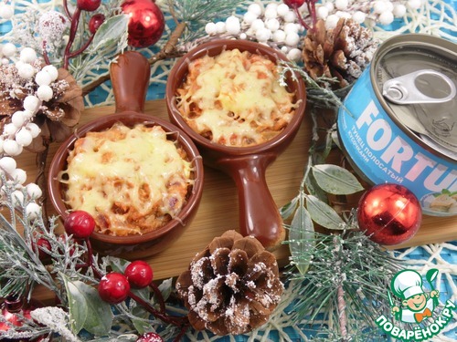 Горячая закуска из тунца с томатами Горячая закуска из тунца с томатами