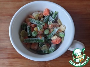 Гратен из картофеля, овощей и тунца