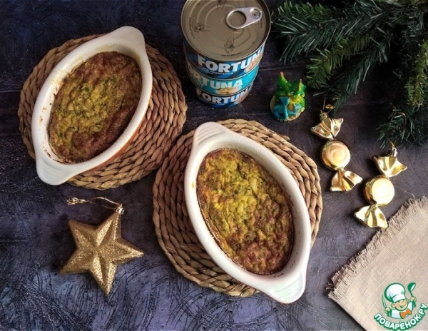 Кабачковая запеканка с тунцом