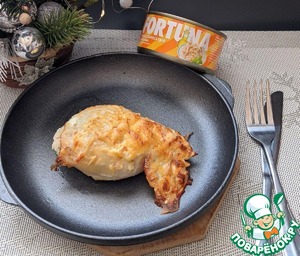 Кальмары, фаршированные тунцом и рисом