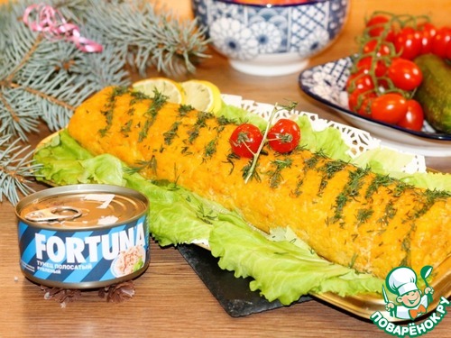 Картофельный рулет с консервированным тунцом Картофельный рулет с консервированным тунцом