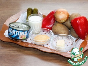 Картофельный рулет с консервированным тунцом Картофельный рулет с консервированным тунцом