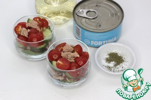 Коктейльный салат с тунцом