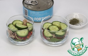 Коктейльный салат с тунцом