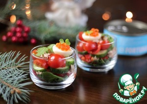 Коктейльный салат с тунцом