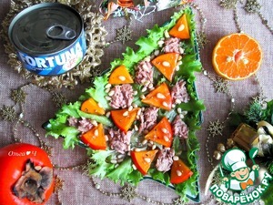 Новогодний салат "Тунец и хурма" Новогодний салат "Тунец и хурма"