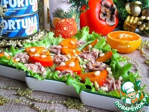 Новогодний салат "Тунец и хурма" Новогодний салат "Тунец и хурма"