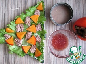 Новогодний салат "Тунец и хурма" Новогодний салат "Тунец и хурма"