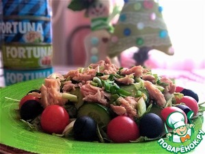 Овощной салат с консервированным тунцом Овощной салат с консервированным тунцом